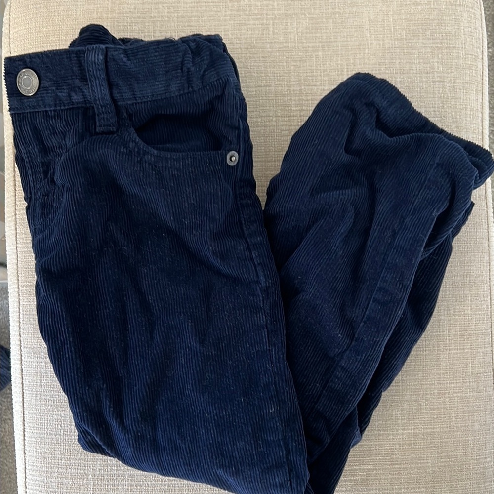 Jersey lined GAP kids corduroy pants in navy